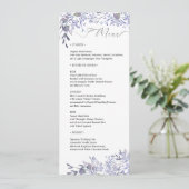 Elegante Waterverf Wedding Menu Kaart (Staand voorkant)