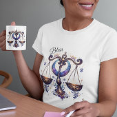 Elegante Waterverf Weegschaal Zodiac Custom T-shirt