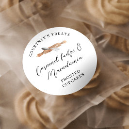 Elegante Waterverf Whisk gebak koekjes koekjes Ronde Sticker