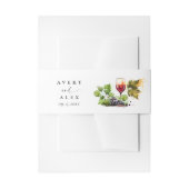 Elegante Waterverf Wijngaard Bestemming Bruiloft Uitnodigingen Wikkel (Voorkant Voorbeeld)