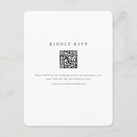 Elegante Waterverf wijngaard Details RSVP QR Code Informatiekaartje (Achterkant)