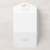 Elegante Waterverf Wild Flowers Bloemen Bloemen Br All In One Uitnodiging (Buitenkant)