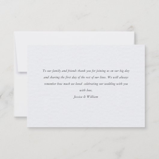 Elegante Waterverf Wild Flowers Bloemen Bloemen Br Bedankkaart (Achterkant)