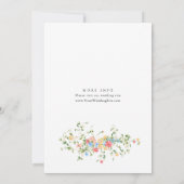 Elegante Waterverf Wild Flowers Bloemen Bloemen Br Kaart (Achterkant)