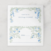 Elegante Waterverf Wild Flowers Bloemen Bloemen Br Plaatskaartje (Buitenkant ongevouwen)