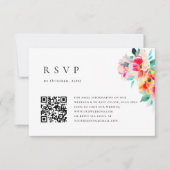 Elegante Waterverf Wild Flowers Bloemen Bloemen Br RSVP Kaartje (Voorkant)