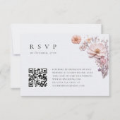 Elegante Waterverf Wild Flowers Bloemen Bloemen Br RSVP Kaartje (Voorkant)