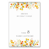 Elegante Waterverf Wild Flowers Bloemen Plaats Kaa Kaart (Voorkant)