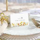 Elegante Waterverf Wild Flowers Bloemen Plaats Kaa Kaart