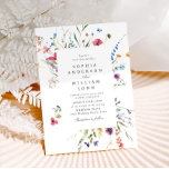 Elegante Waterverf Wild Flowers Bruiloft Kaart<br><div class="desc">Klik voor verdere aanpassingen op "Deze sjabloon personaliseren" en vervolgens op "Bewerken met ontwerpgereedschap". Stijlvolle bewerkbare gemakkelijk te gebruiken bruiloft sjablonen,  meer items beschikbaar in de winkel (uitnodigingen,  rsvp,  bedankjes,  briefpapier & decor). Neem contact met me op als je hulp nodig hebt of overeenkomende objecten.</div>