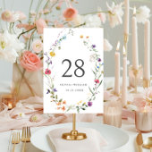 Elegante Waterverf Wild Flowers Bruiloft Kaart