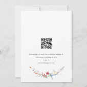 Elegante Waterverf Wild Flowers Bruiloft Save The Date (Achterkant)
