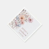 Elegante Waterverf Wild Flowers Bruiloft Servet (Hoek)