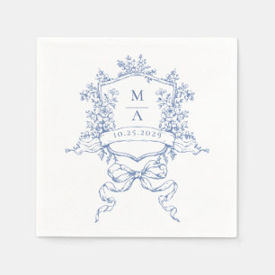 Elegante Waterverf Wild Flowers Bruiloft Servet