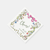 Elegante Waterverf Wild Flowers Bruiloft Servet (Hoek)