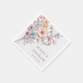 Elegante Waterverf Wild Flowers Bruiloft Servet (Hoek)