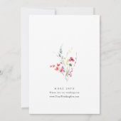 Elegante Waterverf Wild Flowers ENGAGEMENT PARTY Kaart (Achterkant)