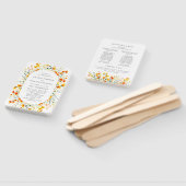 Elegante Waterverf Wild Flowers Trouwprogramma Handwaaier (Niet-gemonteerd)