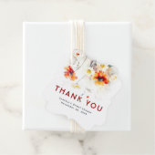 Elegante Waterverf Wildbloemen Dank u bruiloft Bedankjes Labels (In situ)