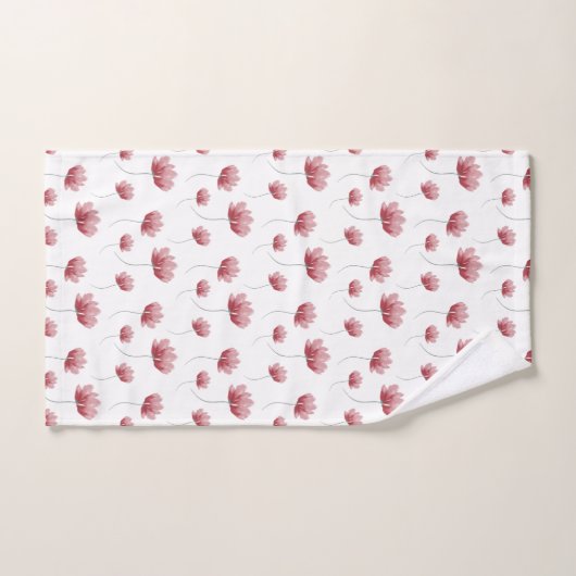 Elegante waterverf wilde bloem bad handdoek (Handdoek)