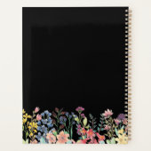 Elegante waterverf wilde bloem bloemstuk op maat planner (Achterkant)