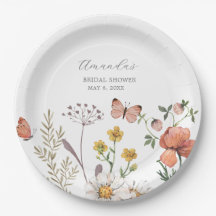 Elegante Waterverf Wilde Bloem Bruiloftsborrel