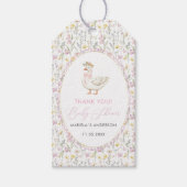 Elegante Waterverf wilde bloem Peter Rabbit Baby S Cadeaulabel (Voorkant)