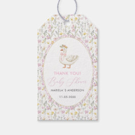 Elegante Waterverf wilde bloem Peter Rabbit Baby S Cadeaulabel