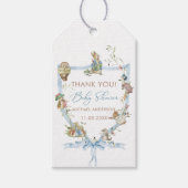 Elegante Waterverf wilde bloem Peter Rabbit Baby S Cadeaulabel (Voorkant)