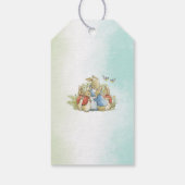 Elegante Waterverf wilde bloem Peter Rabbit Baby S Cadeaulabel (Achterkant)