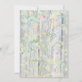 Elegante waterverf wilde bloem rustieke vrijgezell kaart (Achterkant)