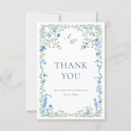 Elegante waterverf wilde bloemen bloem bruiloft bedankkaart