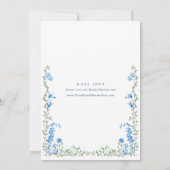 Elegante Waterverf Wilde Bloemen Bruidsshower Kaart (Achterkant)