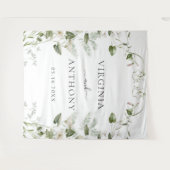Elegante Waterverf Wilde Bloemen Bruiloft Wandkleed (Voorkant (horizontaal))