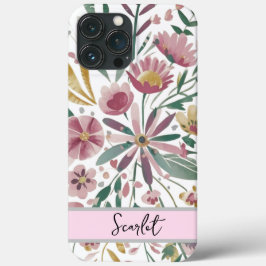 Elegante waterverf wilde bloemen Case-Mate iPhone case