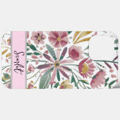 Elegante waterverf wilde bloemen Case-Mate iPhone case (Achterkant (horizontaal))