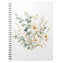 Elegante waterverf wilde bloemen & eucalyptus