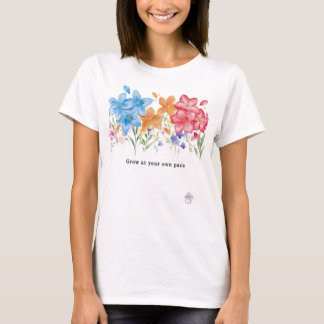 Elegante Waterverf Wilde Bloemen Groei In Je Eigen T-shirt