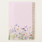 Elegante Waterverf Wilde Bloemen Naam Planner (Achterkant)