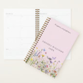 Elegante Waterverf Wilde Bloemen Naam Planner (Display)