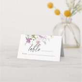 Elegante waterverf wilde bloemen plaats kaarten plaatskaartje (Voorkant)