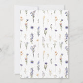 Elegante Waterverf Wilde Bloementuin Bruiloft Save The Date (Achterkant)