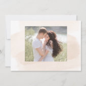 Elegante waterverf wilde bloementuin foto save the date (Achterkant)
