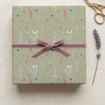 Elegante Waterverf Wilde Bloementuin Saliegroen Cadeaupapier<br><div class="desc">Prachtig elegante waterverf wilde bloementuin inpakpapier is de perfecte manier om uw geliefden te laten zien dat u om hen geeft. Beschikbaar in twee soorten premium papier en vijf verschillende formaten, onze inpakpapier heeft aan al uw cadeauverpakkingsbehoeften gedacht - omdat de presentatie net zo belangrijk is als het cadeau!</div>