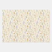 Elegante waterverf wilde bloemenweide bloem inpakpapier vel (Voorkant 2)