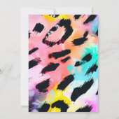 Elegante Waterverf wilde kind safari dieren 2e B Kaart (Achterkant)