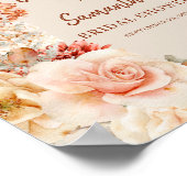 Elegante waterverf wilde tuinbloem Welkomstbord Poster (Hoek)