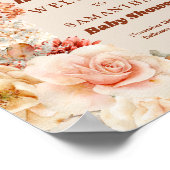 Elegante waterverf wilde tuinbloem Welkomstbord Poster (Hoek)