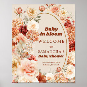 Elegante waterverf wilde tuinbloem Welkomstbord Poster