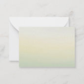 Elegante Waterverf Wildflower Baby Flat Note Kaart Notitiekaartje (Achterkant)